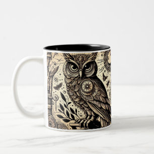 Eule Zweifarbige Tasse