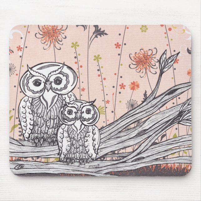 Eulen 15 Mousepad (Vorne)