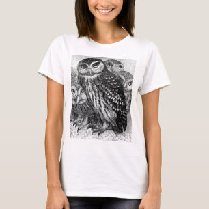 Eulen, alte Gravur T-Shirt