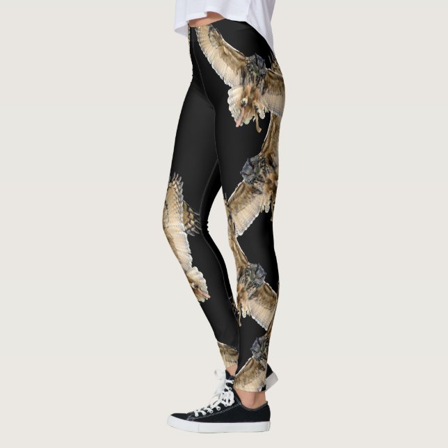 Eulen auf schwarzen Leggings (Links)