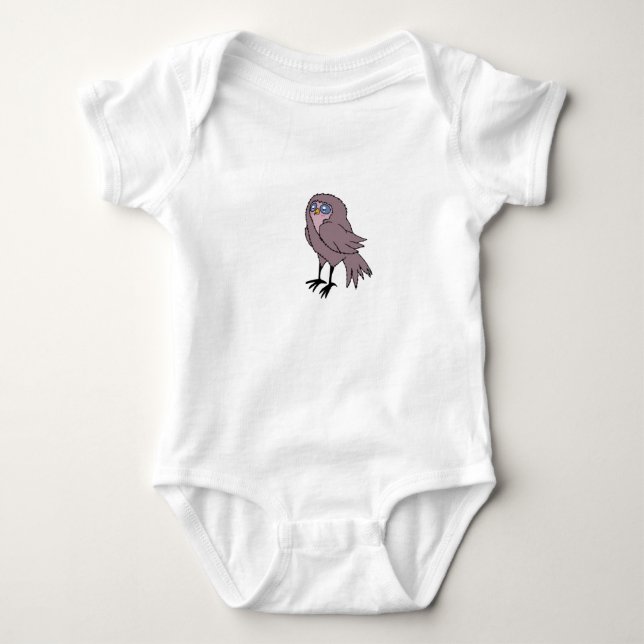Eulen-Baby-Top Baby Strampler (Vorderseite)