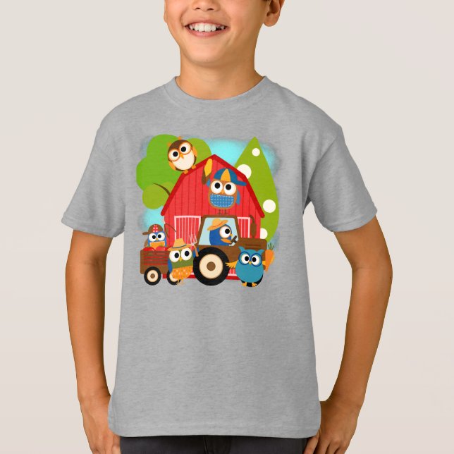 Eulen-Bauern T-Shirt (Vorderseite)