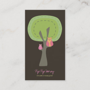 Eulen Baum-in der Visitenkarte