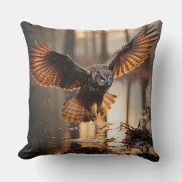 Eulen bei Sonnenuntergang Kissen