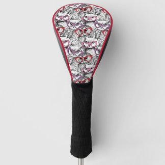 Eulen-Brillen-Muster Golf Headcover