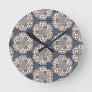 Eulen-Design-Haus-Dekorationsuhr Runde Wanduhr