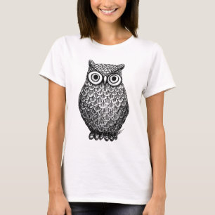 Eulen-Entwurfs-Frauen Spitzen T-Shirt
