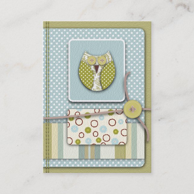 Eulen-Erinnerungs-Karte Visitenkarte (Vorderseite)