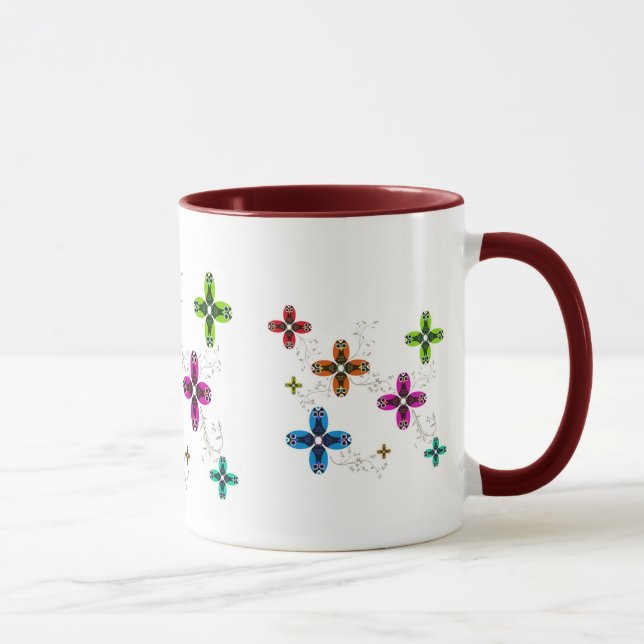Eulen-Gänseblümchen-Tasse Tasse (Rechts)