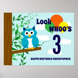 Eulen-Geburtstag Poster