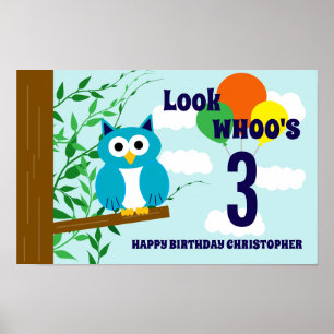 Eulen-Geburtstag Poster