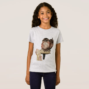 Eulen-Geschwister-Aquarell-Porträt T-Shirt