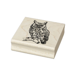 Eulen-Gummi-Briefmarke Gummistempel