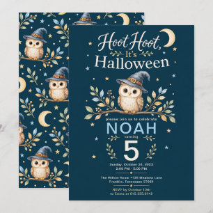 Eulen-Halloween-Geburtstagsfeier Einladung