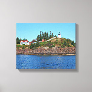 Eulen-Hauptleuchtturm, Maine-Leinwand-Druck Leinwanddruck
