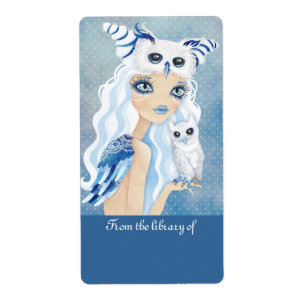 Eulen-Herzogin Bookplates Labels Stickers