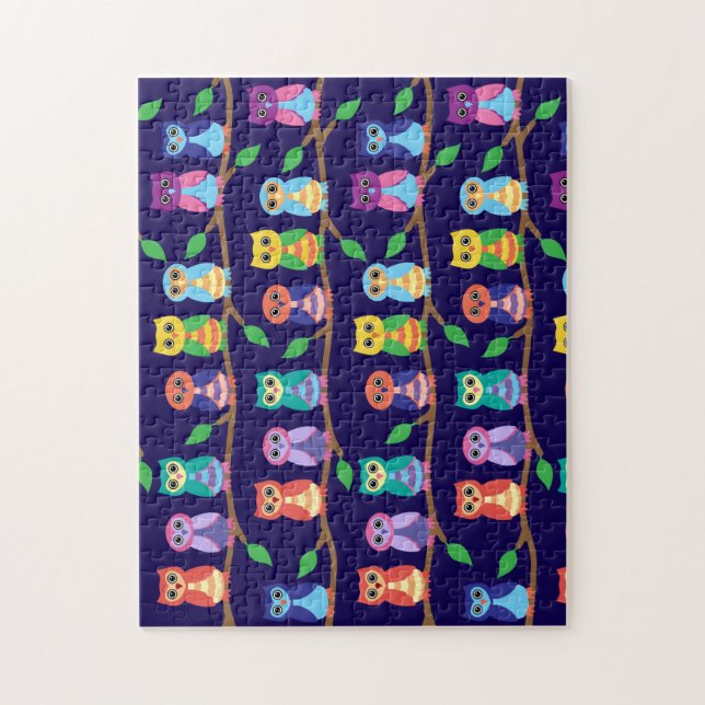 Eulen im Baum Puzzle (Vertikal)