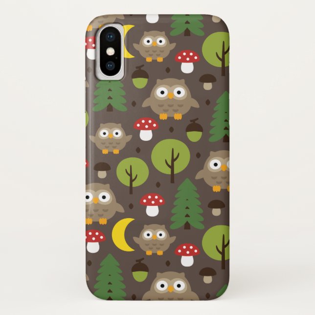 Eulen im Fall Forest Case Mate iPhone (Rückseite)