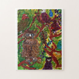 Eulen im Puzzlen der Bäume #2 Puzzle