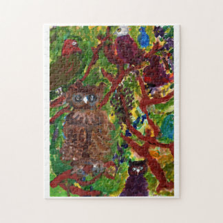 Eulen im Puzzlen der Bäume #2 Puzzle