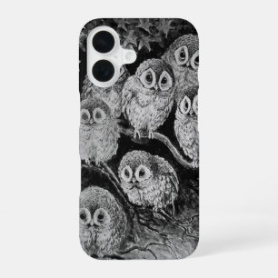 Eulen im Wald, Louis Wain iPhone 16 Hülle