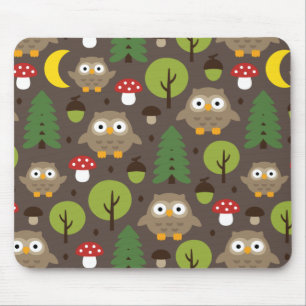 Eulen im Wald Maus Pad Mousepad