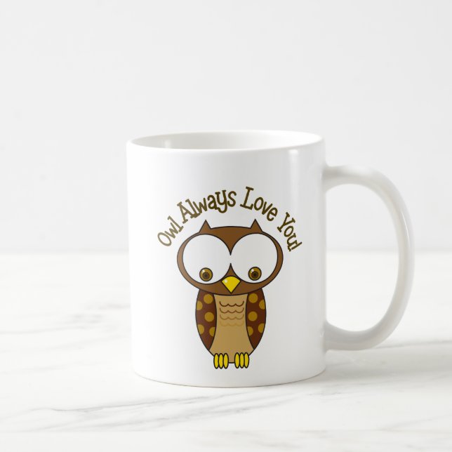 Eulen-immer Liebe Sie Tasse (Rechts)