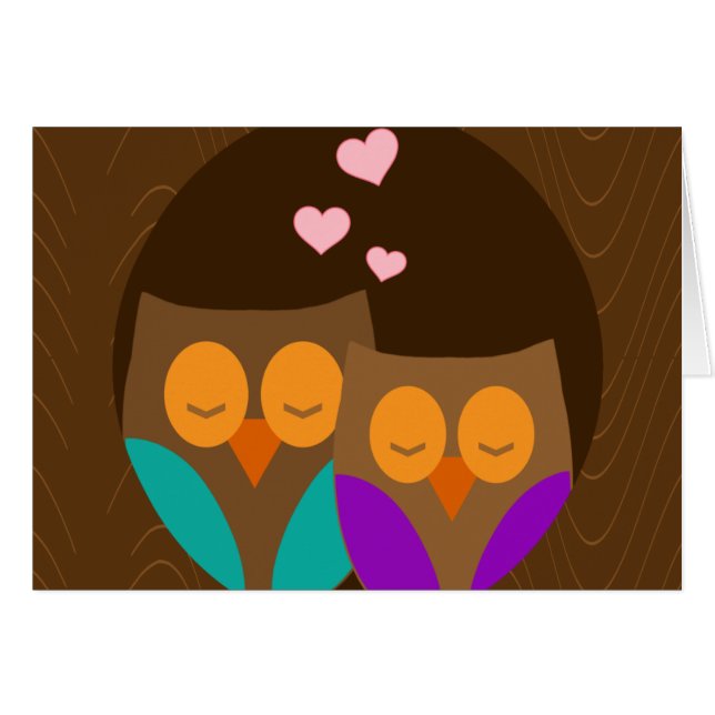 Eulen in einem Nest (Vorderseite (Horizontal))