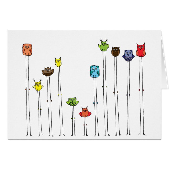 Eulen in Multicolors (Vorderseite (Horizontal))