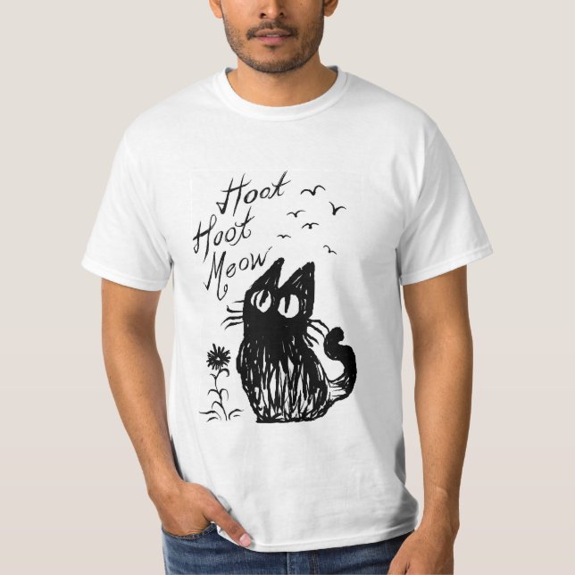 Eulen-Katze T-Shirt (Vorderseite)