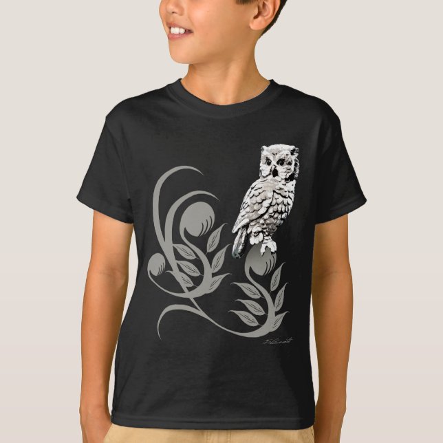 Eulen-Kunst-Shirts T-Shirt (Vorderseite)