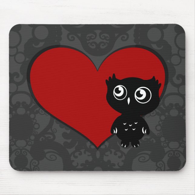 Eulen-Liebe III Mousepad (Vorne)