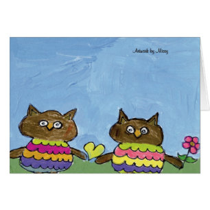 Eulen-Liebe-Karte