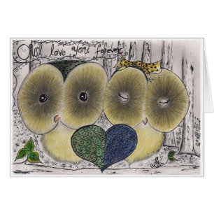 Eulen-Liebe Sie für immer