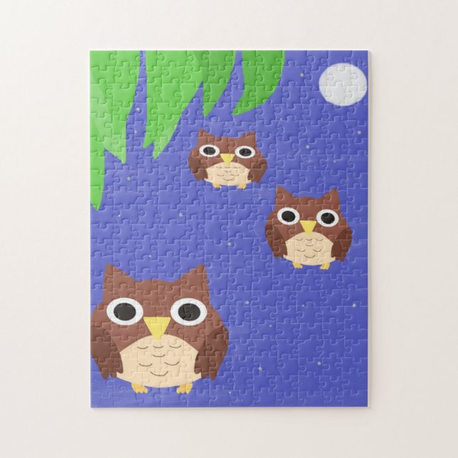 Eulen Malkunst Puzzle (Vertikal)