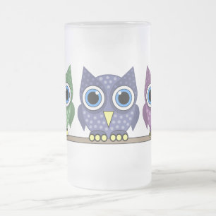 Eulen Mattglas Bierglas