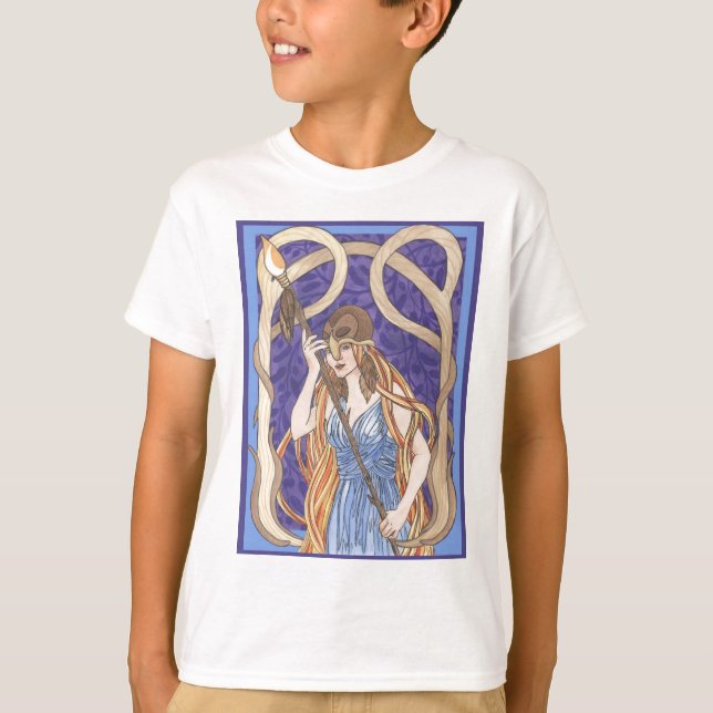 Eulen-mit Augen Athene-Bote T-Shirt (Vorderseite)
