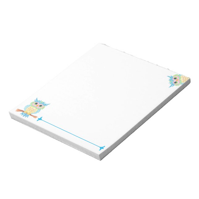 Eulen Notizbuch Notizblock (Rotiert)