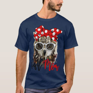Eulen-Shirt Eulen-Mama-Bandana T-Shirt