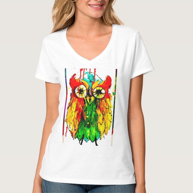 Eulen-Shirt T-Shirt (Vorderseite)
