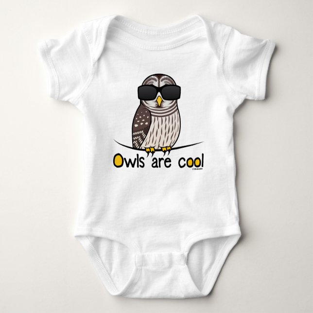 Eulen sind cool! baby strampler (Vorderseite)