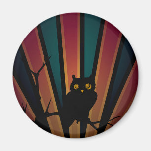 Eulen-Sonnenuntergang-Magnet Magnet