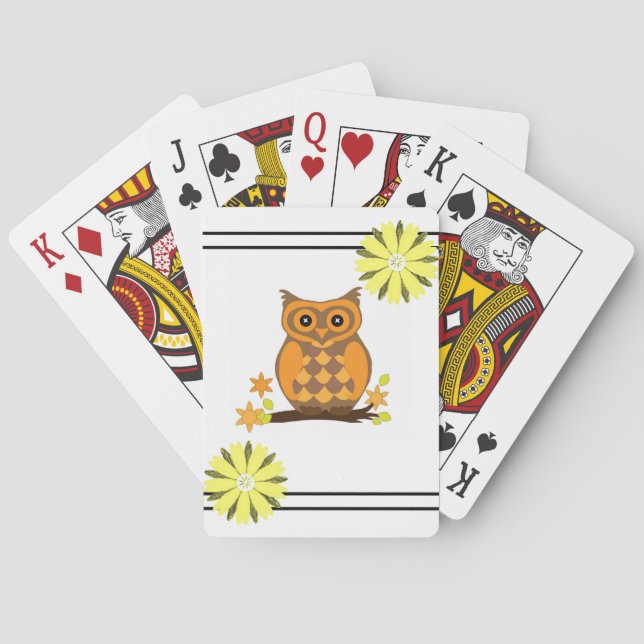 Eulen Spielkarten Deck (Rückseite)