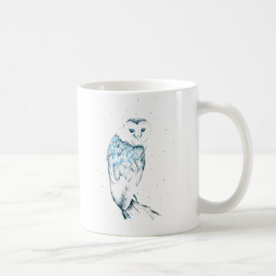Eulen-Tasse, aquamarine Schleiereule-Tasse Tasse