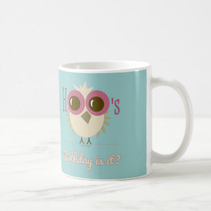 Eulen-Tassen-Geburtstags-Party-Geschenk-Rosa Kaffeetasse