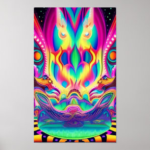 Eulen-Tempelposter Poster