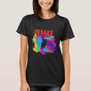 Eulen-Tier-Mosaik-Puzzle T-Shirt