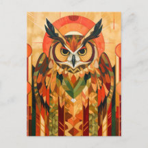 Eulen-Totem – Urbaner Art Deco Geist