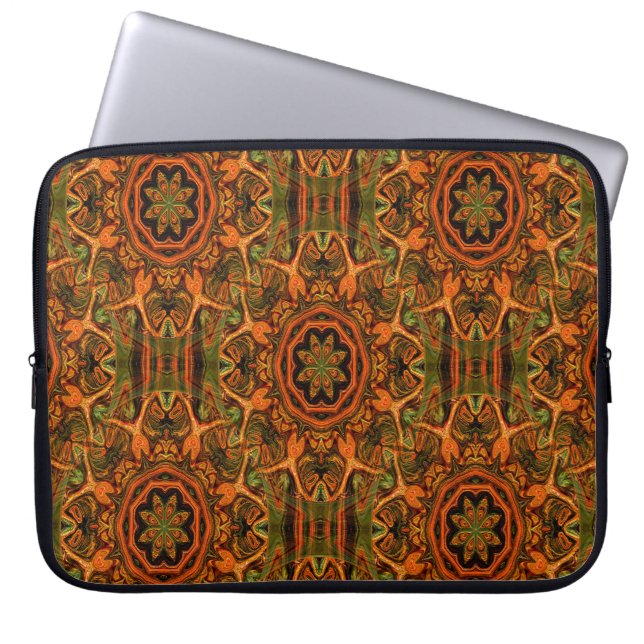 Eulen und Blume...... Laptopschutzhülle (Vorderseite)