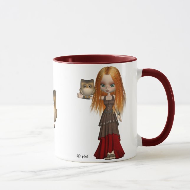 Eulen-und Magd-Tasse Tasse (Rechts)
